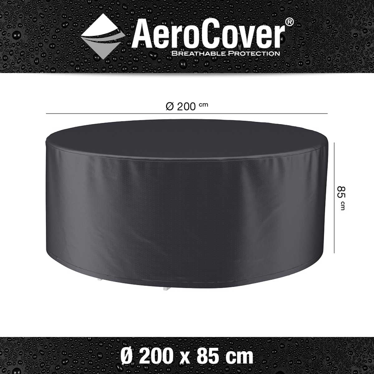 Platinum AeroCover Round Garden Furniture Cover 200x85cm – Click Style