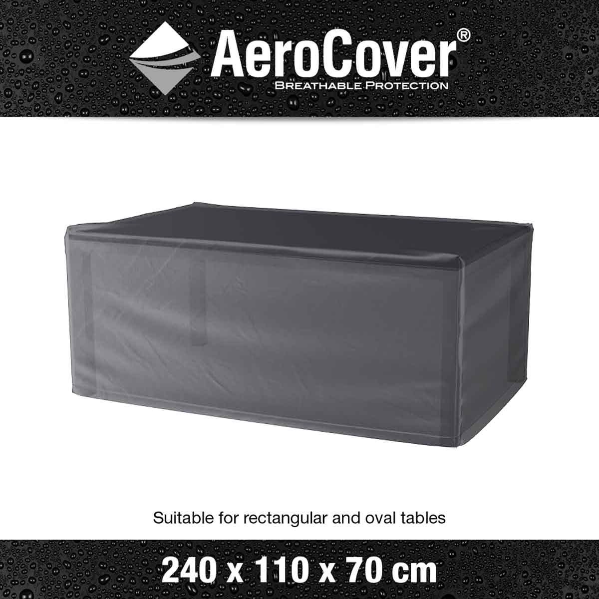 Platinum AeroCover Table Garden Furniture Cover 240x110x70cm – Click Style