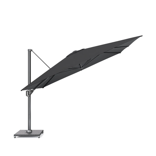 Platinum Challenger T1 Telescope 3.5m Square Cantilever Parasol in Faded Black – Click Style