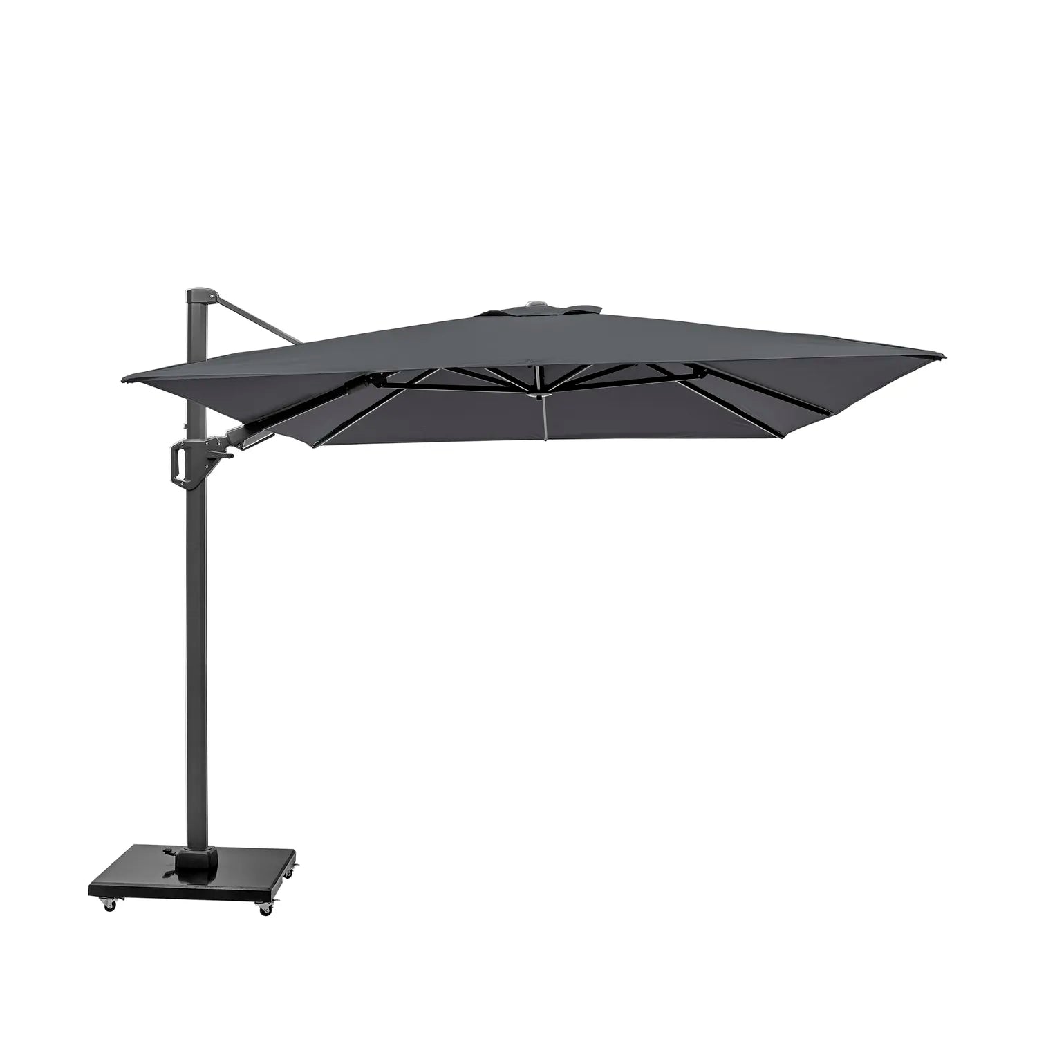 Platinum Challenger T2 3.5x2.6m Oblong Cantilever Parasol in Anthracite Grey – Click Style