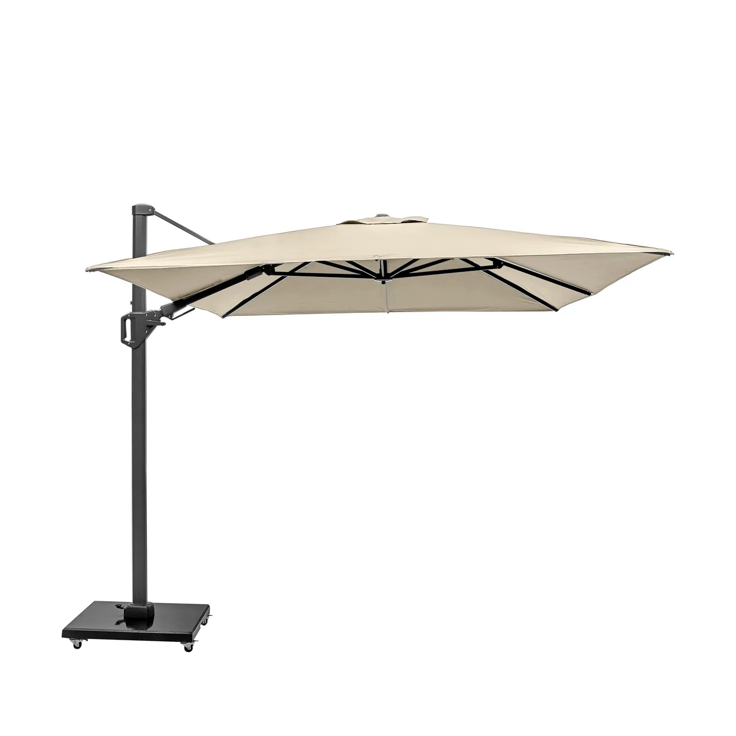 Platinum Challenger T2 3.5x2.6m Oblong Cantilever Parasol in Champagne – Click Style