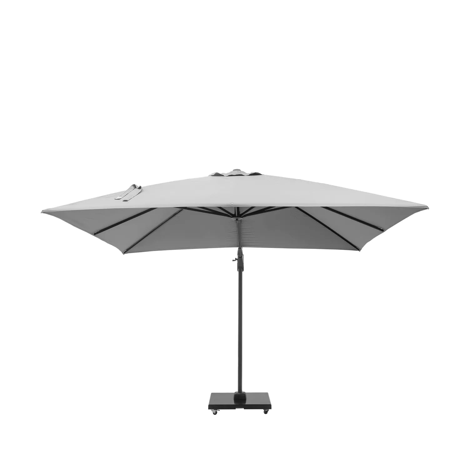 Platinum Challenger T2 3m Square Cantilever Parasol in Luna Grey – Click Style