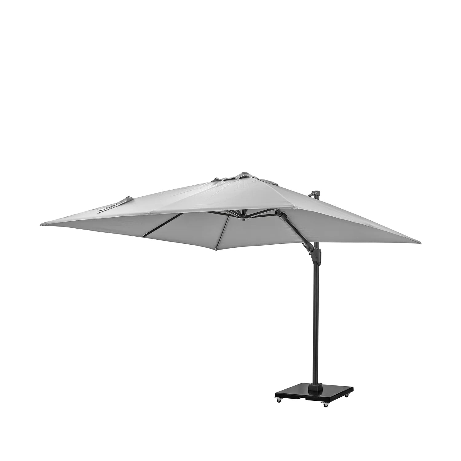 Platinum Challenger T2 3m Square Cantilever Parasol in Luna Grey – Click Style