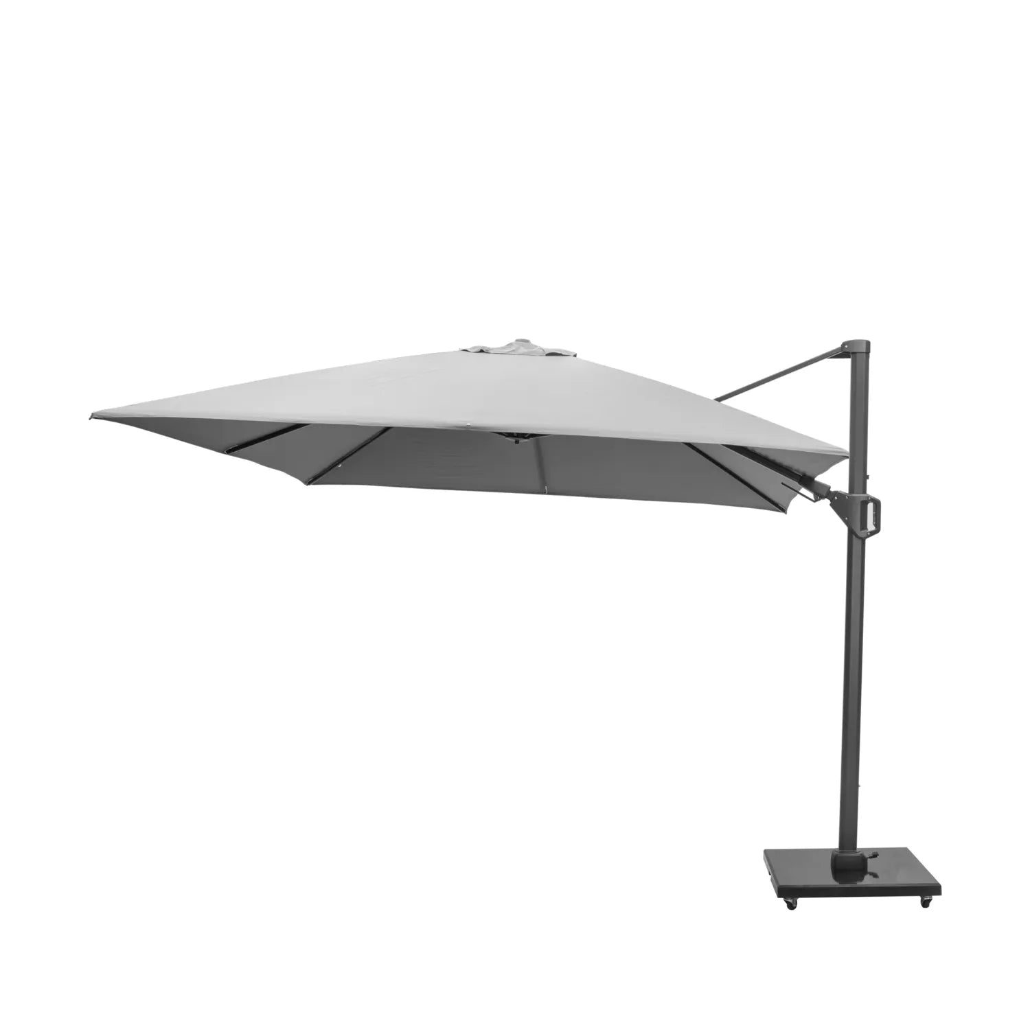 Platinum Challenger T2 3m Square Cantilever Parasol in Luna Grey – Click Style