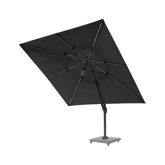 Platinum Challenger T2 Glow 3m Square Cantilever Parasol in Anthracite Grey – Click Style