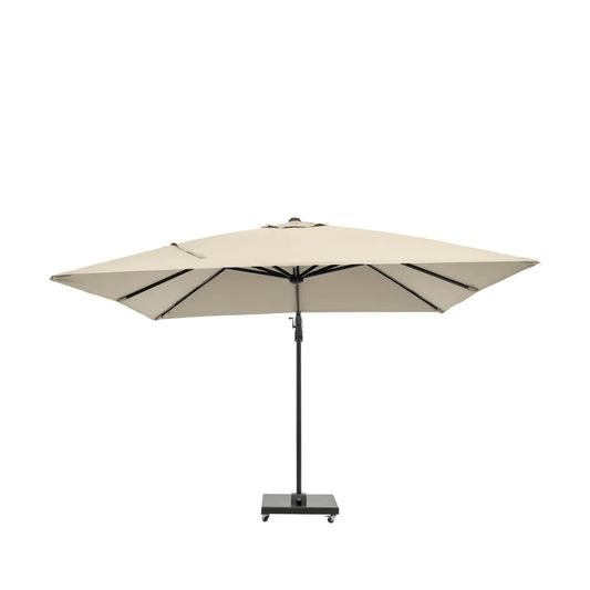 Platinum Challenger T2 Glow 3m Square Cantilever Parasol in Champagne – Click Style