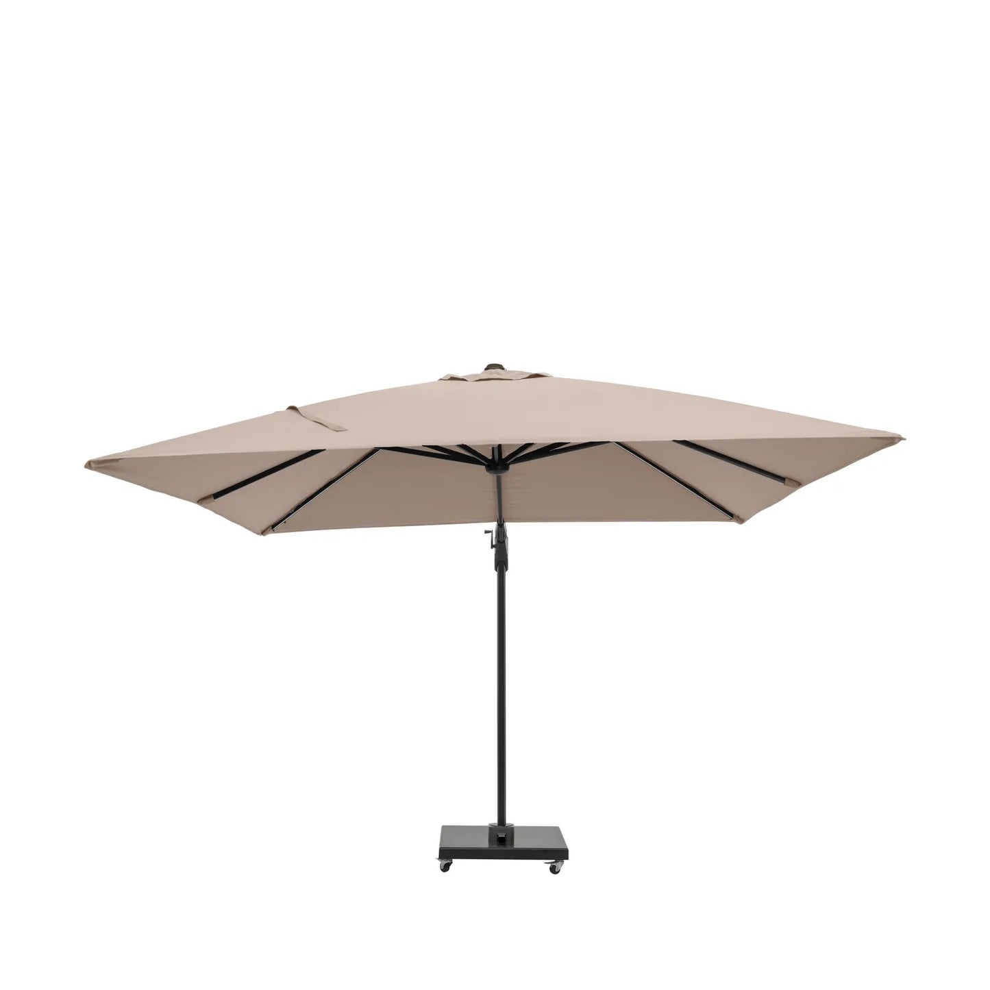 Platinum Challenger T2 Glow 3m Square Cantilever Parasol in Taupe – Click Style