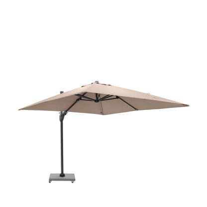 Platinum Challenger T2 Glow 3m Square Cantilever Parasol in Taupe – Click Style