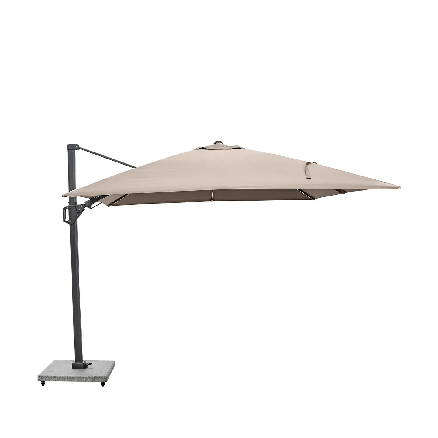 Platinum Challenger T2 Glow 3m Square Cantilever Parasol in Taupe – Click Style