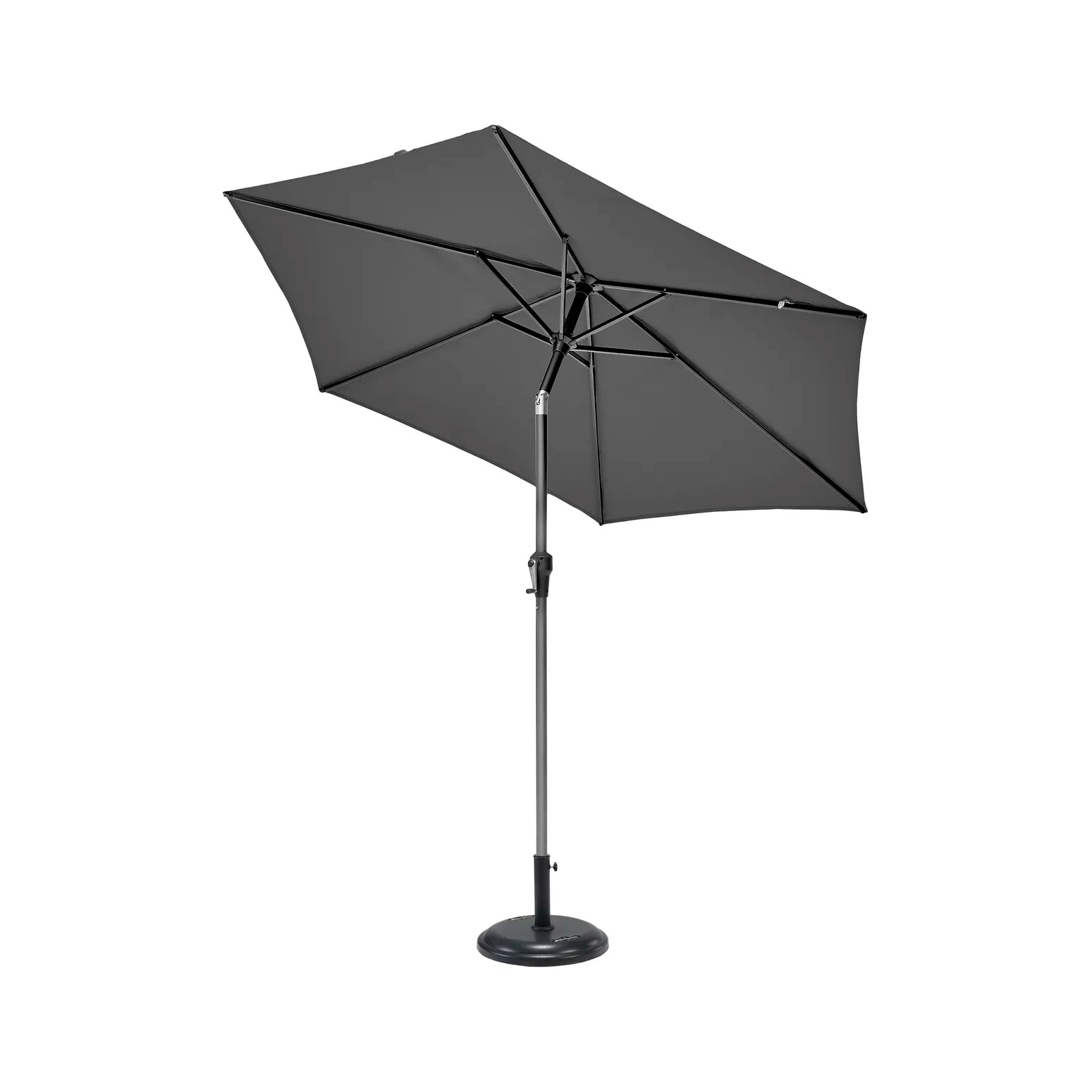 Platinum Riva 2.5m Round Centre Pole Parasol in Anthracite Grey – Click Style