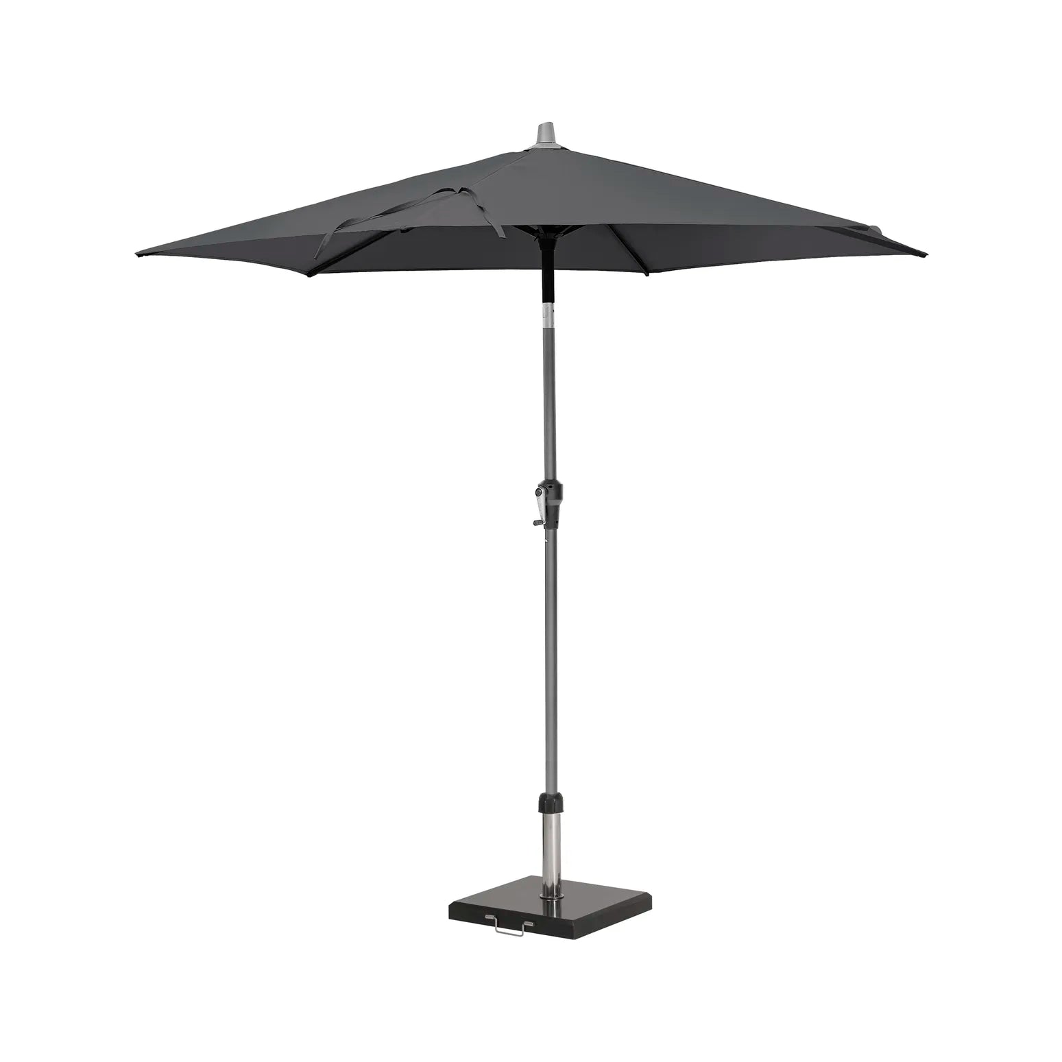 Platinum Riva 2.5m Round Centre Pole Parasol in Anthracite Grey – Click Style