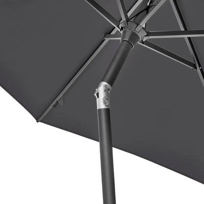 Platinum Riva 2.5m Round Centre Pole Parasol in Anthracite Grey – Click Style