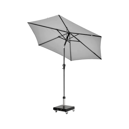 Platinum Riva 2.5m Round Centre Pole Parasol in Light Grey – Click Style