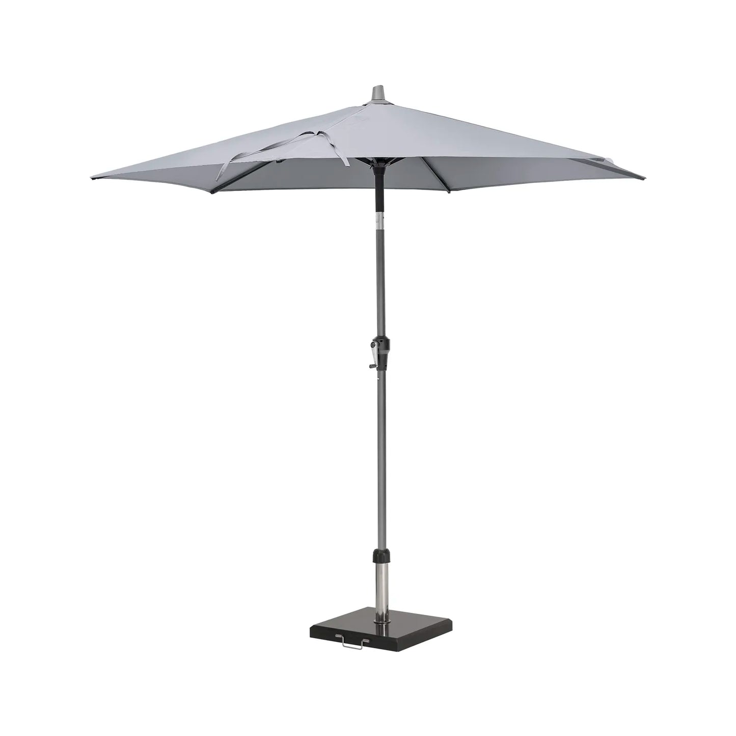 Platinum Riva 2.5m Round Centre Pole Parasol in Light Grey – Click Style