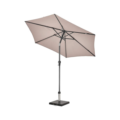 Platinum Riva 2.5m Round Centre Pole Parasol in Taupe – Click Style