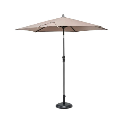 Platinum Riva 2.5m Round Centre Pole Parasol in Taupe – Click Style