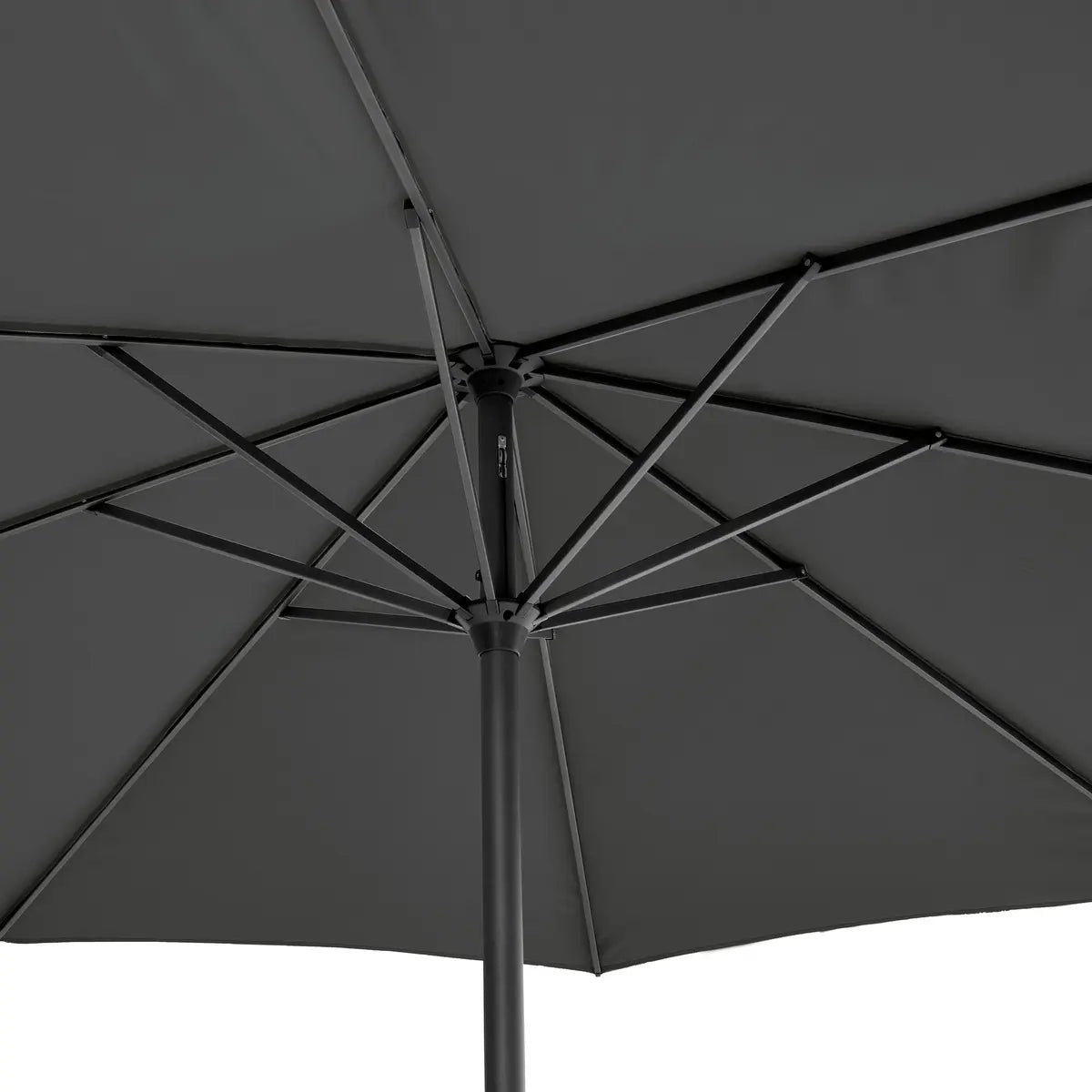 Platinum Riva 3.5m Round Centre Pole Parasol in Anthracite Grey – Click Style