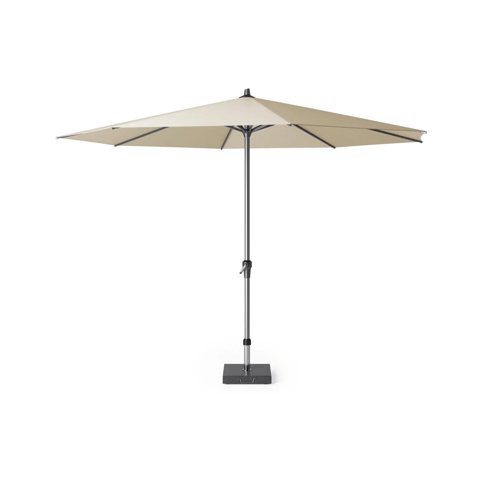 Platinum Riva 3.5m Round Centre Pole Parasol in Champagne – Click Style