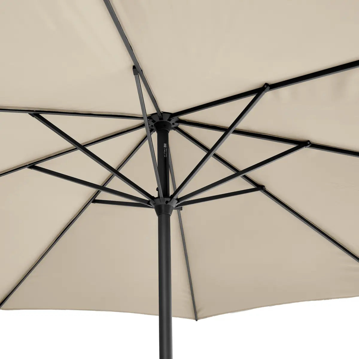 Platinum Riva 3.5m Round Centre Pole Parasol in Champagne – Click Style