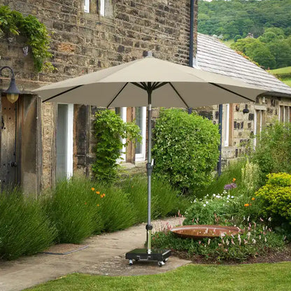 Platinum Riva 3.5m Round Centre Pole Parasol in Champagne – Click Style