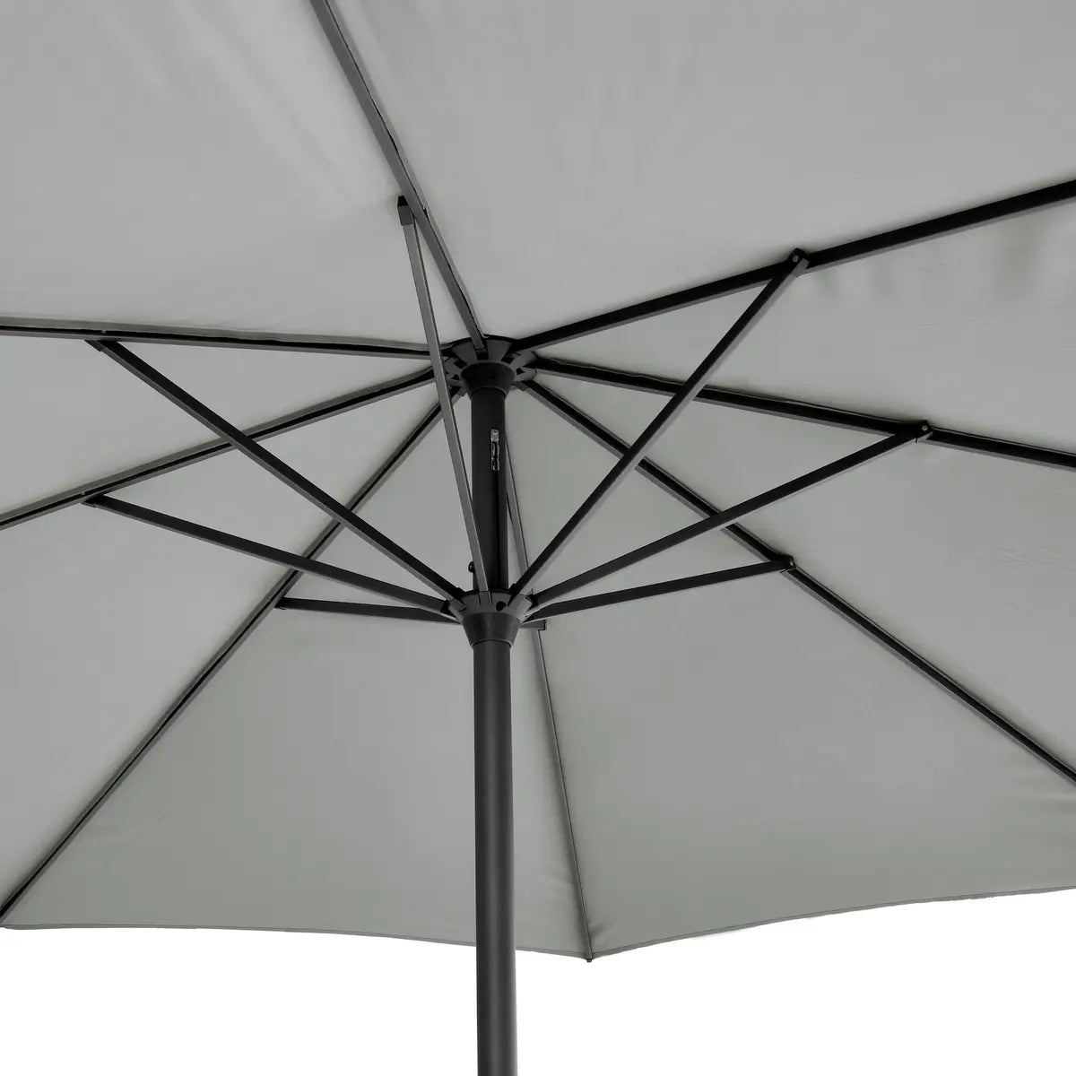 Platinum Riva 3.5m Round Centre Pole Parasol in Light Grey – Click Style