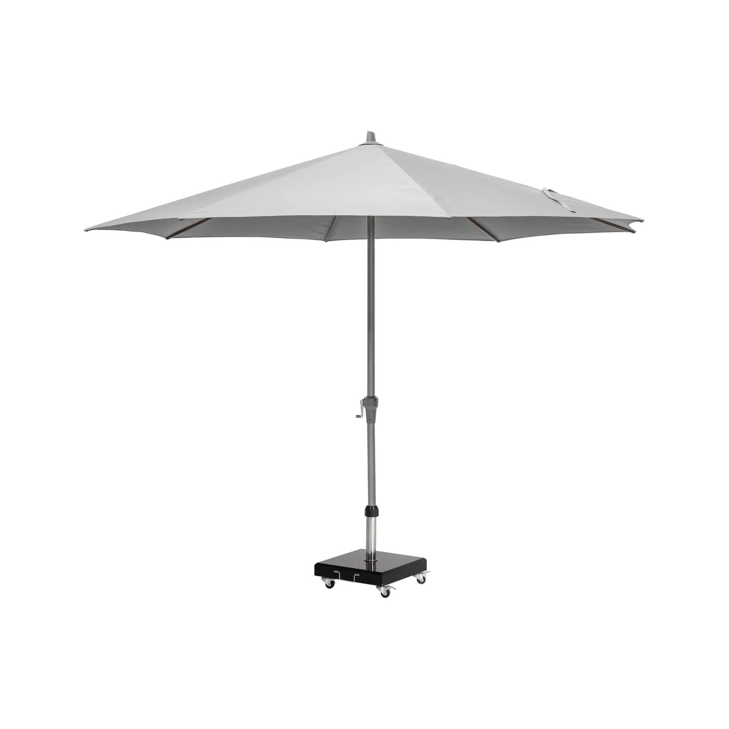 Platinum Riva 3.5m Round Centre Pole Parasol in Light Grey – Click Style