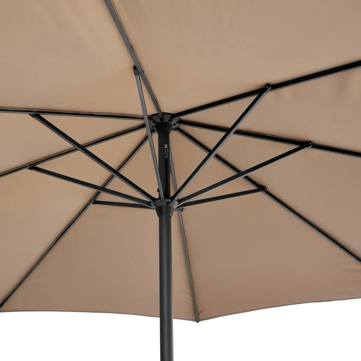 Platinum Riva 3.5m Round Centre Pole Parasol in Taupe – Click Style