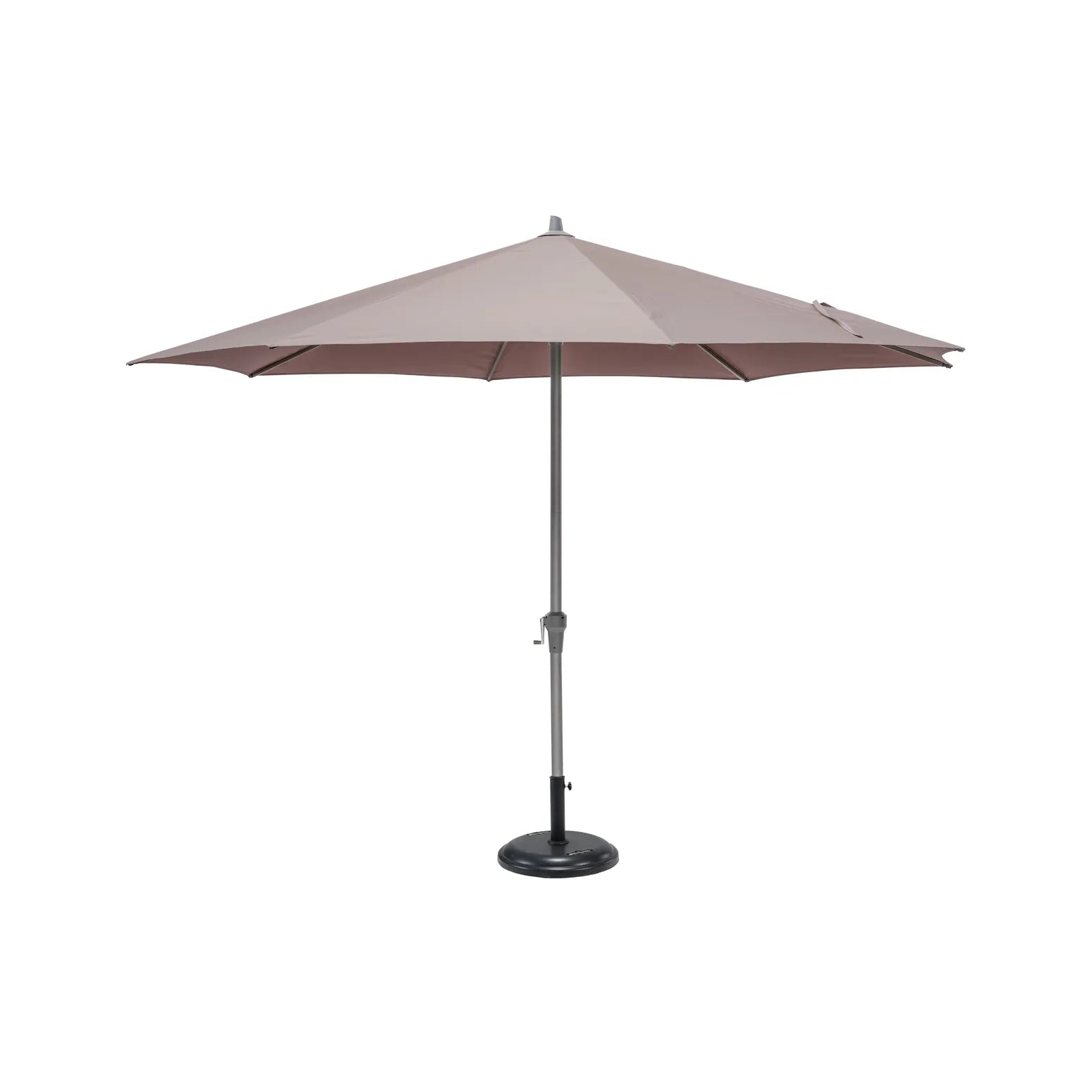 Platinum Riva 3.5m Round Centre Pole Parasol in Taupe – Click Style