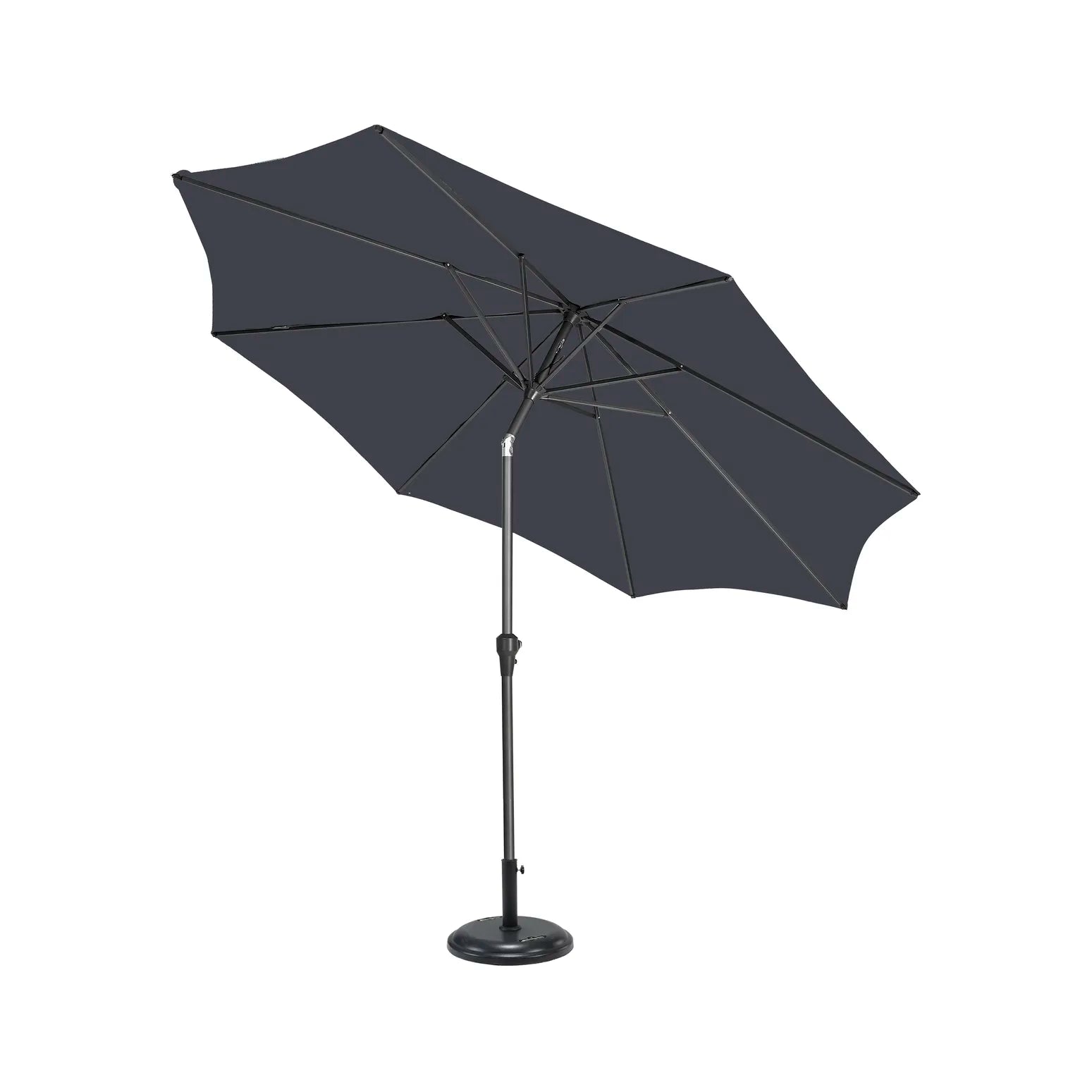 Platinum Riva 3m Round Centre Pole Parasol in Anthracite Grey – Click Style