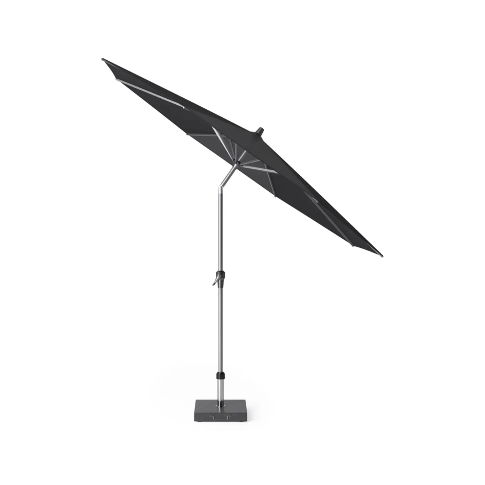 Platinum Riva 3m Round Centre Pole Parasol in Faded Black – Click Style