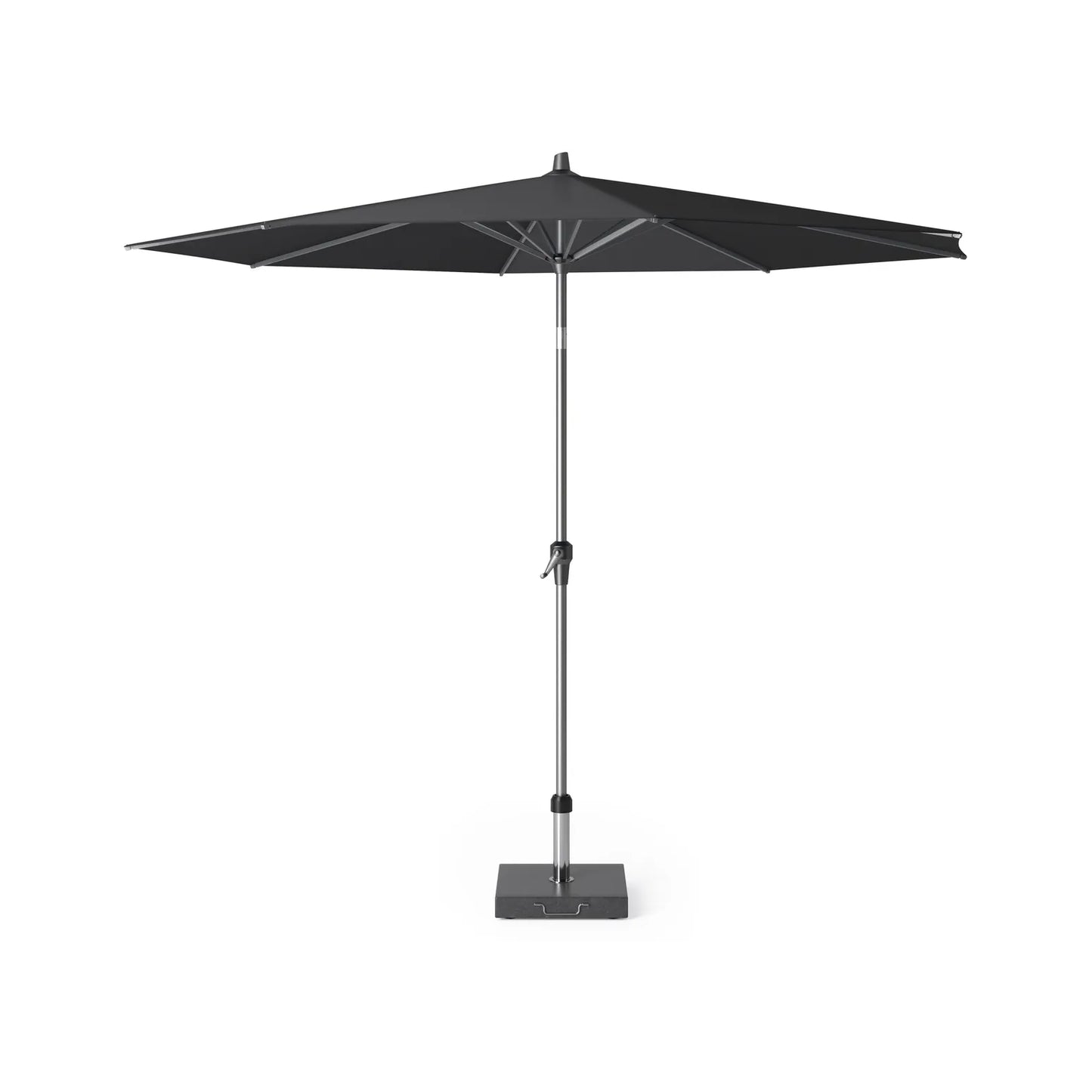 Platinum Riva 3m Round Centre Pole Parasol in Faded Black – Click Style