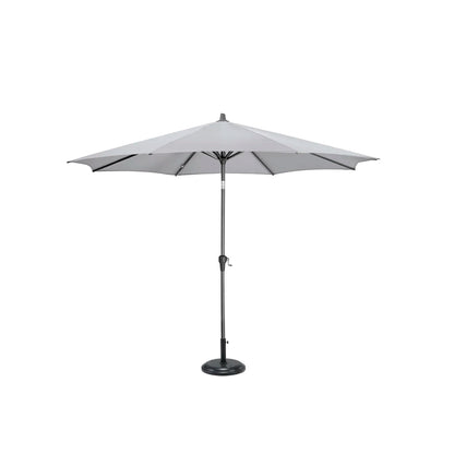 Platinum Riva 3m Round Centre Pole Parasol in Light Grey – Click Style