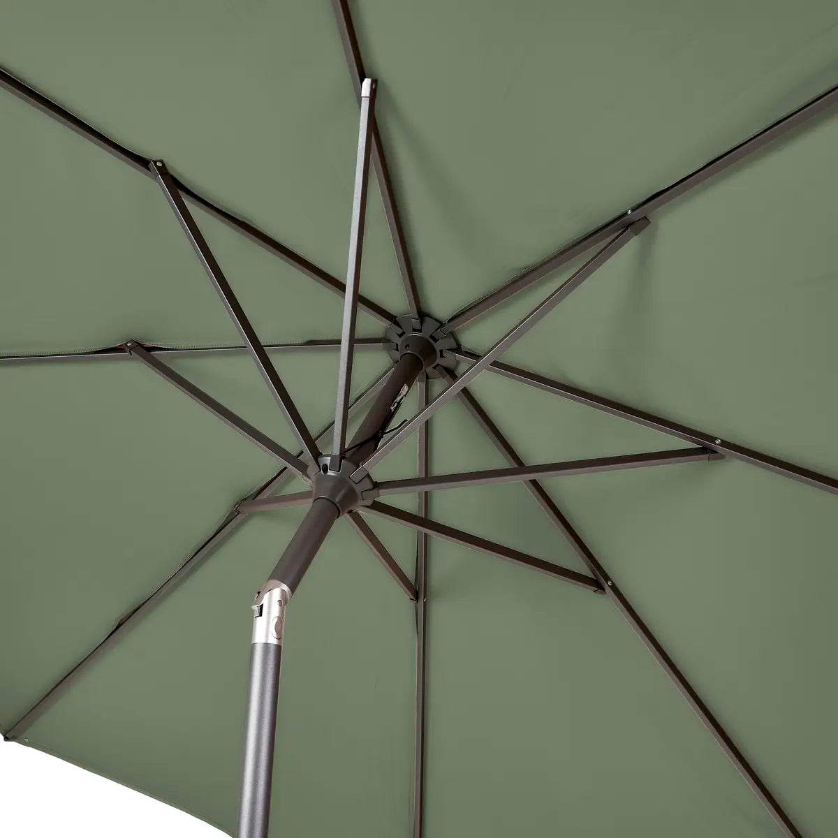 Platinum Riva 3m Round Centre Pole Parasol in Olive Green – Click Style