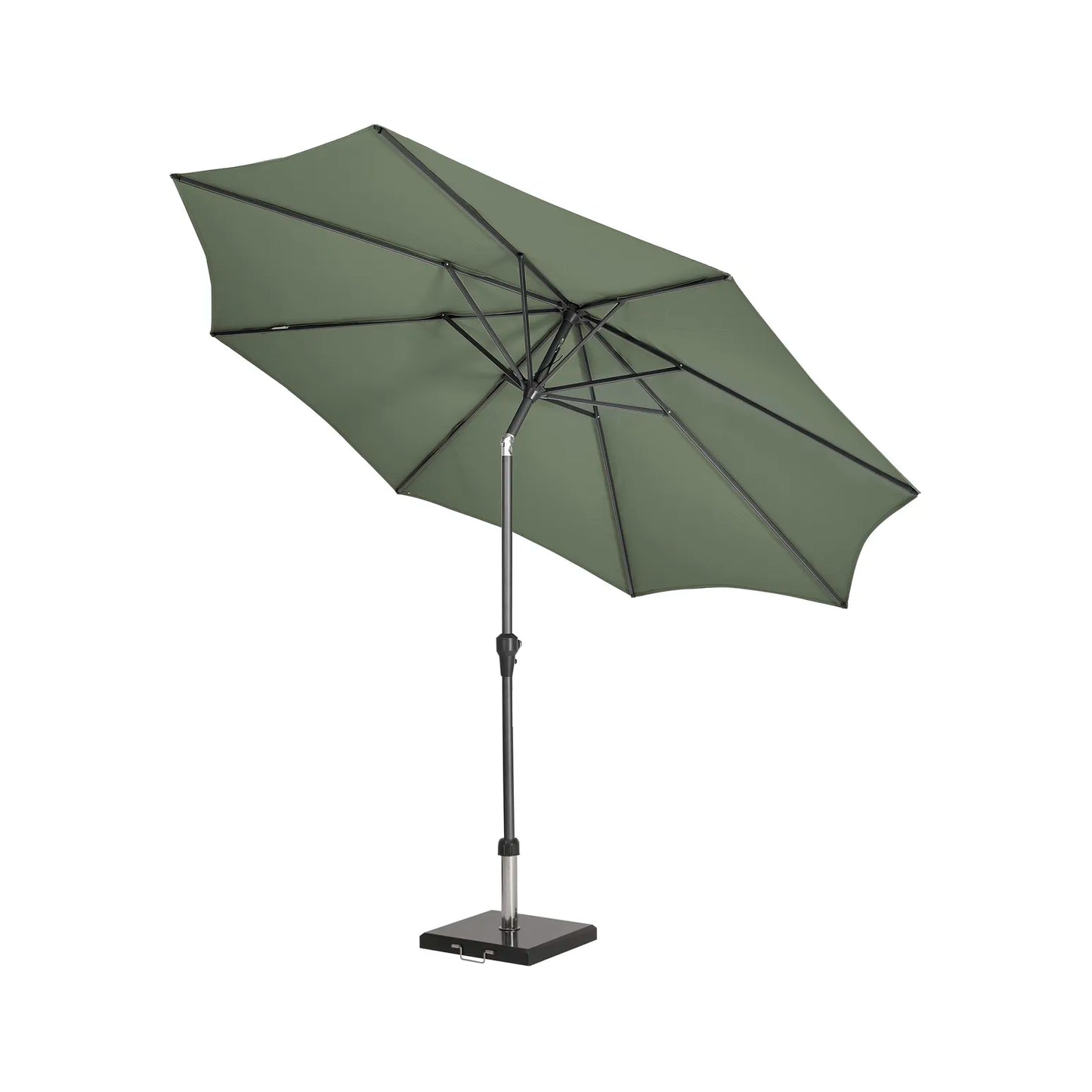 Platinum Riva 3m Round Centre Pole Parasol in Olive Green – Click Style