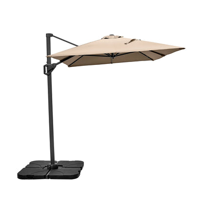 Platinum Voyager T1 3x2m Oblong Cantilever Parasol in Taupe – Click Style