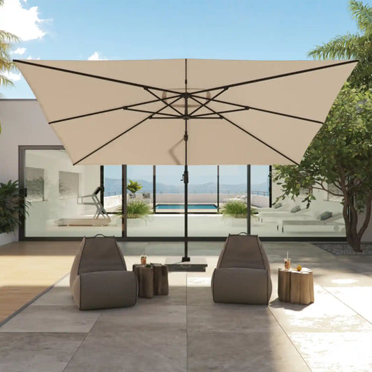 Platinum Voyager T1 3x2m Oblong Cantilever Parasol in Taupe – Click Style