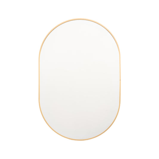 Portrait Oval Thin Frame Gold Wall Mirror 75x50x4cm – Click Style