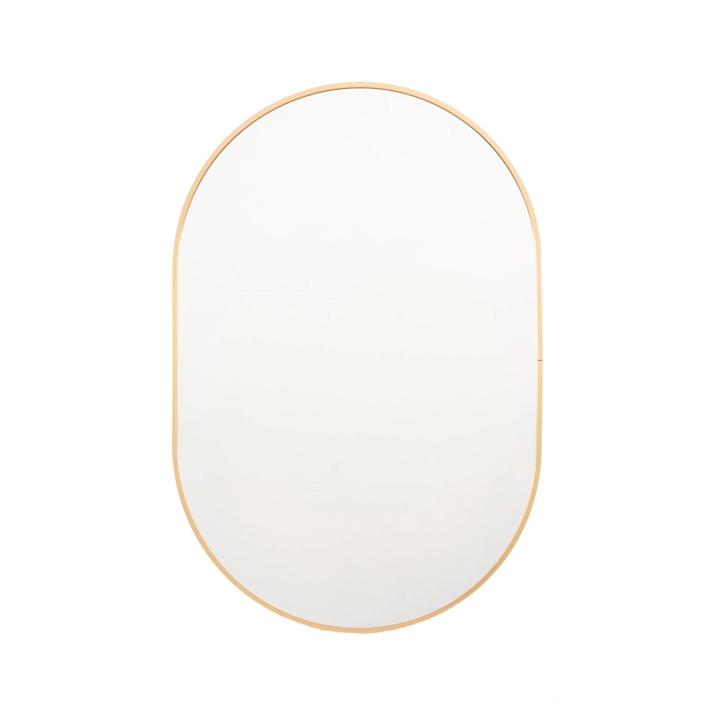 Racetrack Oval Gold Thin Frame Wall Mirror 75x50x4cm – Click Style