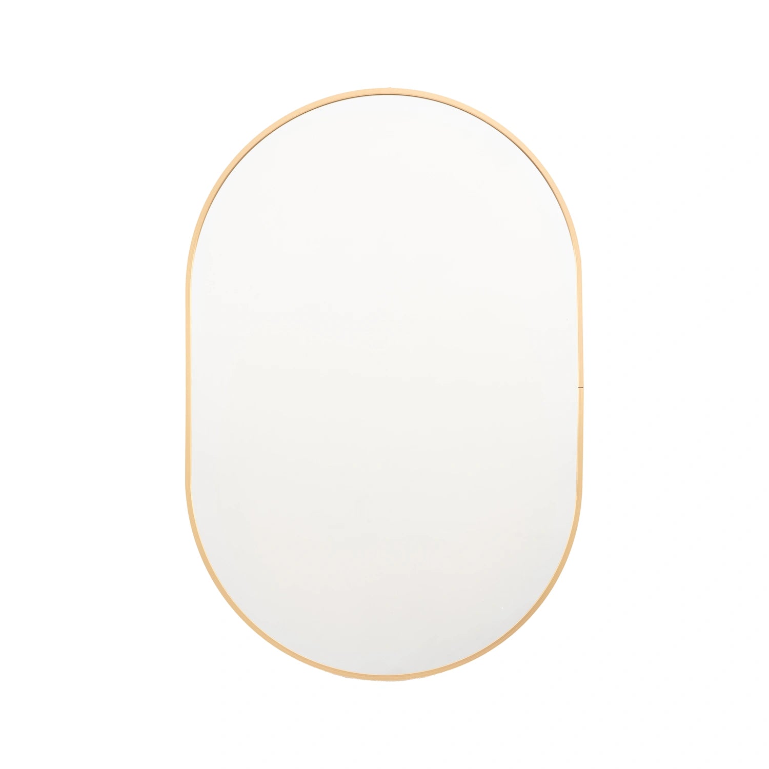 Racetrack Oval Gold Thin Frame Wall Mirror 75x50x4cm – Click Style