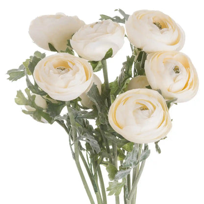 Artificial Soft Cream Ranunculus Stem – Click Style