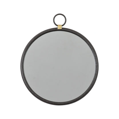 Round Black Industrial Pocket Watch Wall Mirror 40x2cm – Click Style