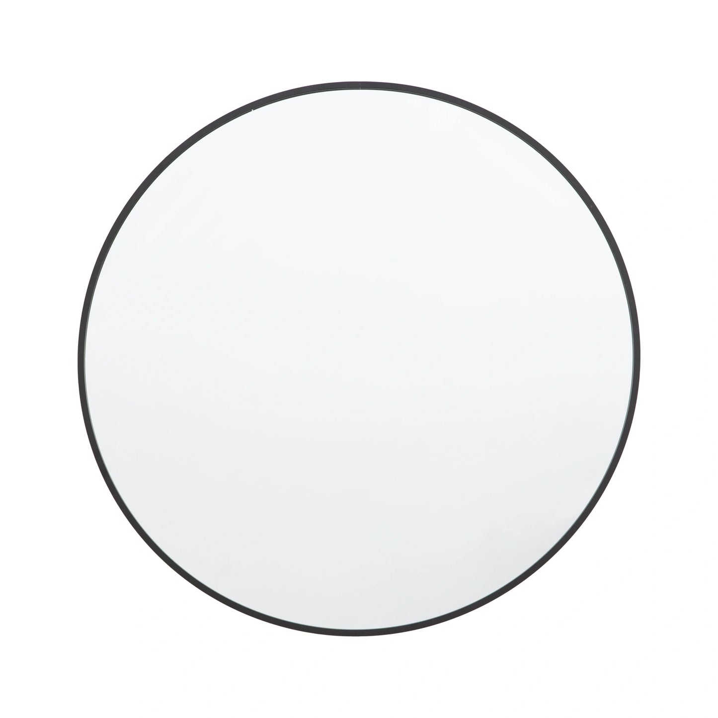 Round Black Thin Frame Wall Mirror 60x4cm – Click Style