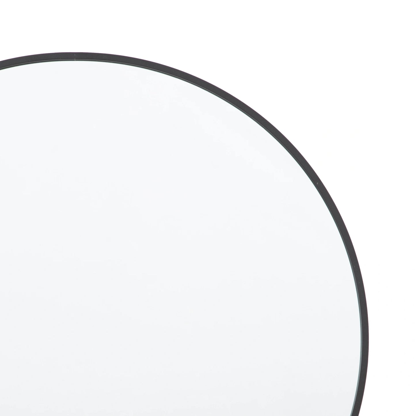 Round Black Thin Frame Wall Mirror 60x4cm – Click Style