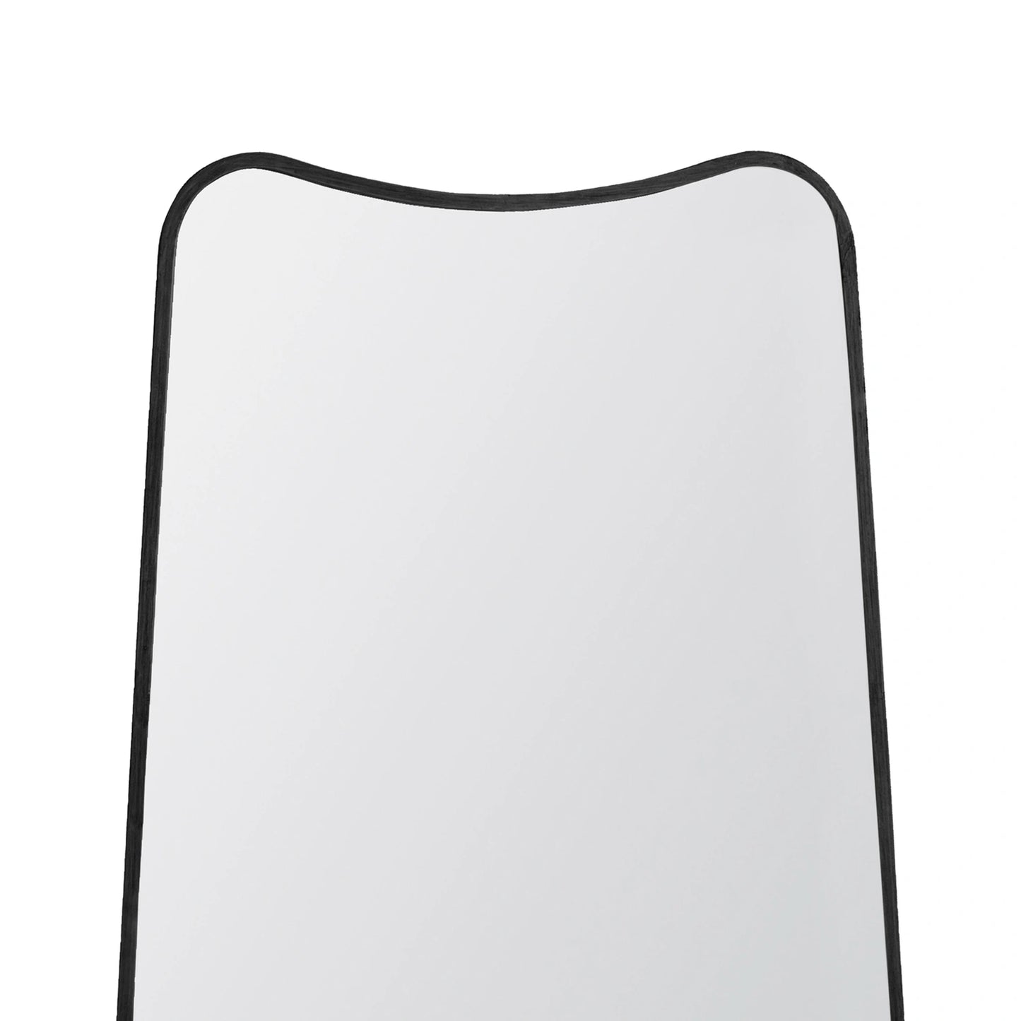 Rounded Tapered Rectangular Black Wall Mirror 81x61x2cm – Click Style