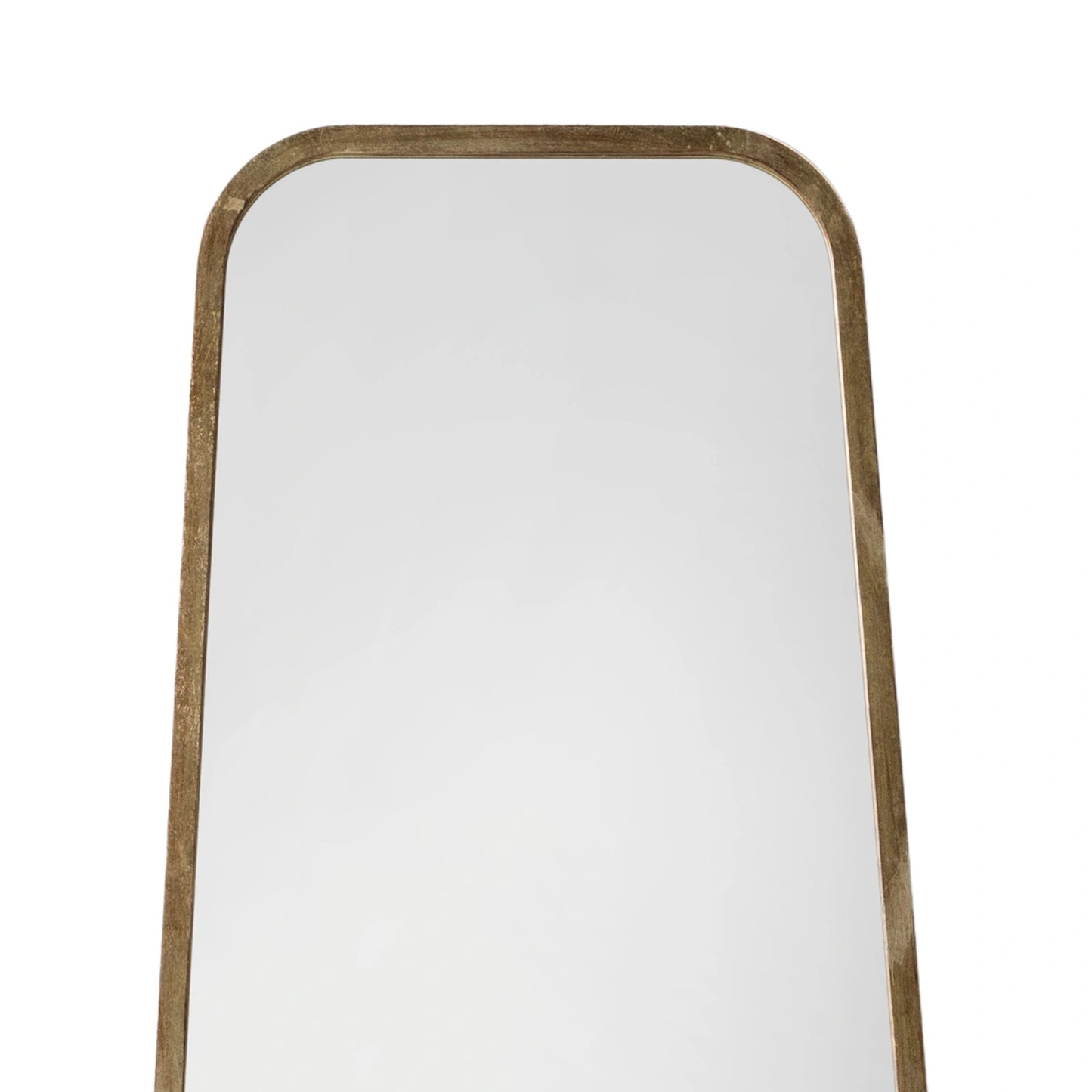 Rounded Tapered Rectangular Gold Leaner/Wall Mirror 123x56.5x2cm – Click Style