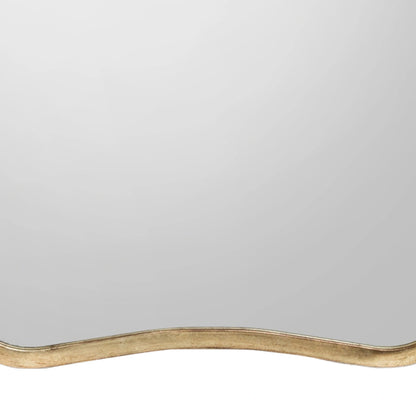 Rounded Tapered Rectangular Gold Leaner/Wall Mirror 123x56.5x2cm – Click Style