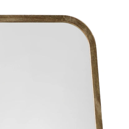 Rounded Tapered Rectangular Gold Leaner/Wall Mirror 123x56.5x2cm – Click Style