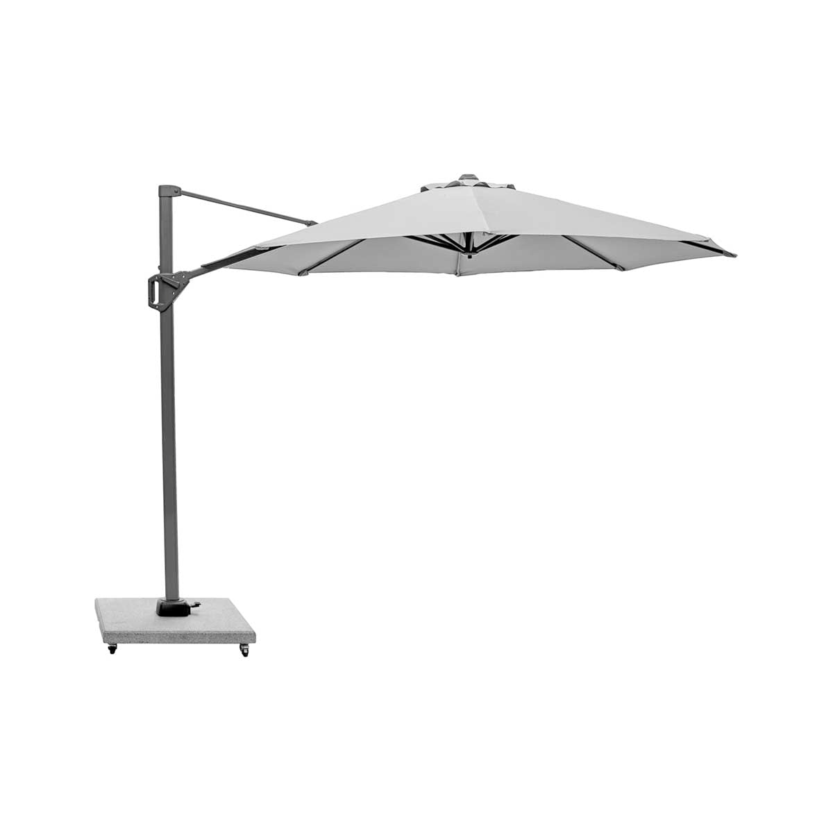 Salerno Grey Granite Cantilever Parasol Base with Wheels 90kg – Click Style