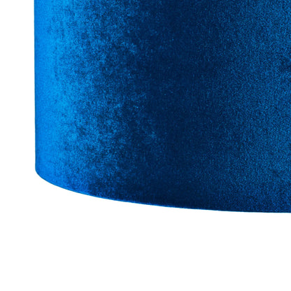 Sapphire Blue Velvet Drum Lampshade 30cm/12in – Click Style