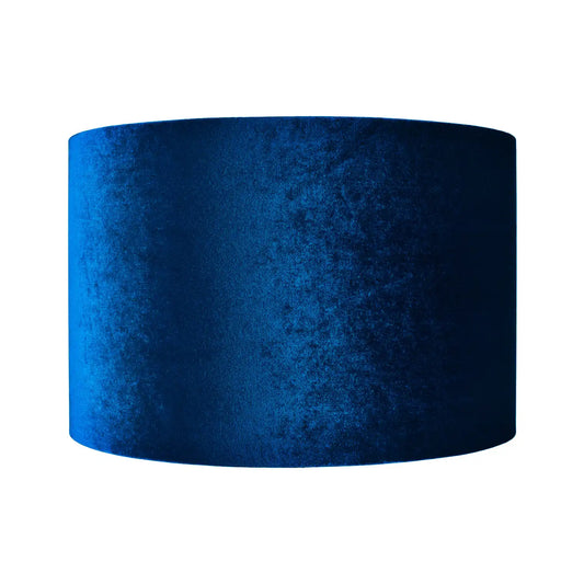 Sapphire Blue Velvet Drum Lampshade 30cm/12in – Click Style